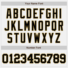 Load image into Gallery viewer, Custom White Black-Old Gold Two-Button Unisex Softball Jersey
