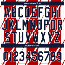Load image into Gallery viewer, Custom Red Navy-White 3D American Flag Fashion Two-Button Unisex Softball Jersey

