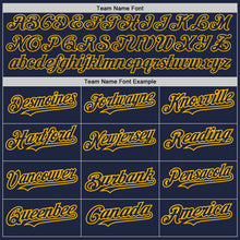 Load image into Gallery viewer, Custom Navy Steel Gray Splash Ink Gold Authentic Baseball Jersey
