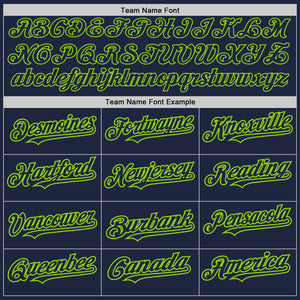 Custom Navy Steel Gray Splash Ink Neon Green Authentic Baseball Jersey