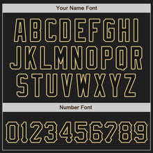 Load image into Gallery viewer, Custom White-Black Vegas Gold Authentic Split Fashion Baseball Jersey
