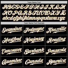 Load image into Gallery viewer, Custom Black Old Gold-Gray Authentic Split Fashion Baseball Jersey
