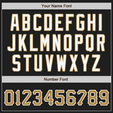 Load image into Gallery viewer, Custom Black Old Gold-Gray Authentic Split Fashion Baseball Jersey
