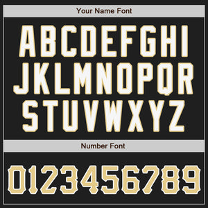Custom Black Vegas Gold-Gray Authentic Split Fashion Baseball Jersey