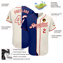 Load image into Gallery viewer, Custom Royal Cream-Red Authentic Split Fashion Baseball Jersey
