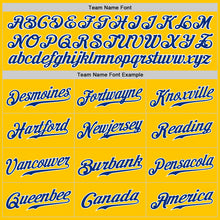 Load image into Gallery viewer, Custom Yellow Royal Gray-White Authentic Split Fashion Baseball Jersey
