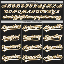Load image into Gallery viewer, Custom Black White Orange-Old Gold Authentic Split Fashion Baseball Jersey
