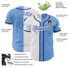 Load image into Gallery viewer, Custom Light Blue Light Blue White-Royal Authentic Split Fashion Baseball Jersey
