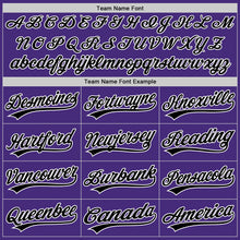 Load image into Gallery viewer, Custom Purple Black-Yellow Authentic Split Fashion Baseball Jersey
