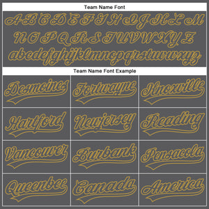 Custom Steel Gray Old Gold Authentic Baseball Jersey