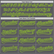 Load image into Gallery viewer, Custom Steel Gray Neon Green Authentic Baseball Jersey
