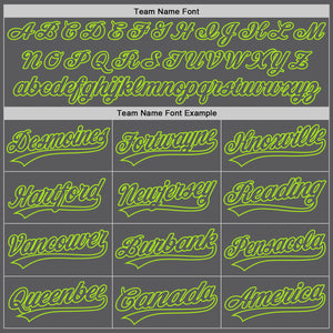 Custom Steel Gray Neon Green Authentic Baseball Jersey