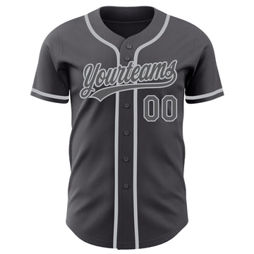 Custom Steel Gray Gray Authentic Baseball Jersey