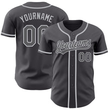 Load image into Gallery viewer, Custom Steel Gray Gray Authentic Baseball Jersey
