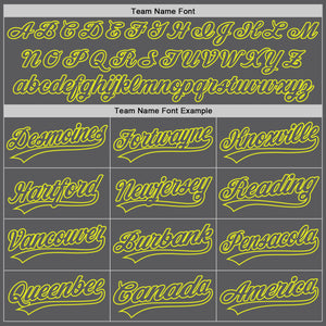 Custom Steel Gray Neon Yellow Authentic Baseball Jersey