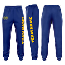 Load image into Gallery viewer, Custom Royal Gold Fleece Jogger Sweatpants
