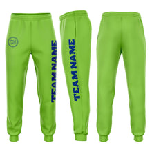 Load image into Gallery viewer, Custom Neon Green Royal Fleece Jogger Sweatpants
