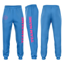 Load image into Gallery viewer, Custom Powder Blue Pink Fleece Jogger Sweatpants
