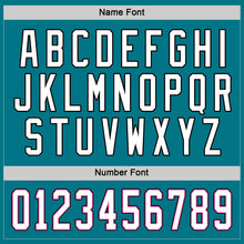 Load image into Gallery viewer, Custom Teal White-Black Hockey Jersey
