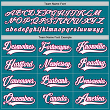 Load image into Gallery viewer, Custom Teal White-Black Hockey Jersey
