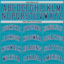 Load image into Gallery viewer, Custom Teal Navy-White Authentic Throwback Basketball Jersey
