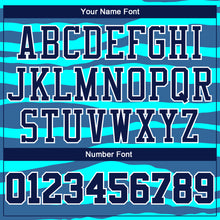 Load image into Gallery viewer, Custom Teal Navy-White Round Neck Sublimation Basketball Suit Jersey
