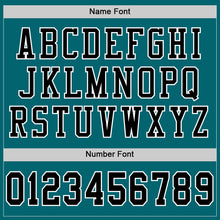 Load image into Gallery viewer, Custom Teal Black-White Mesh Authentic Football Jersey
