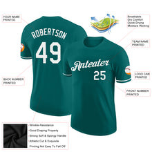Load image into Gallery viewer, Custom Teal White Performance T-Shirt
