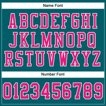 Load image into Gallery viewer, Custom Teal Hot Pink-White Mesh Authentic Football Jersey
