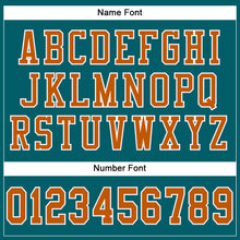 Load image into Gallery viewer, Custom Teal Texas Orange-White Mesh Authentic Football Jersey
