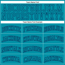 Load image into Gallery viewer, Custom Teal Teal-Navy Authentic Throwback Basketball Jersey
