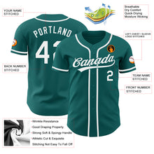 Load image into Gallery viewer, Custom Teal White Authentic Baseball Jersey
