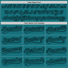 Load image into Gallery viewer, Custom Teal Teal-Black Authentic Baseball Jersey
