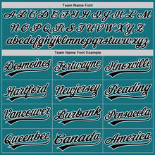 Load image into Gallery viewer, Custom Teal Black-White Authentic Baseball Jersey

