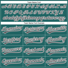 Load image into Gallery viewer, Custom Teal White Pinstripe Steel Gray Authentic Baseball Jersey

