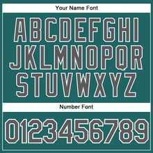 Load image into Gallery viewer, Custom Teal White Pinstripe Steel Gray Authentic Baseball Jersey
