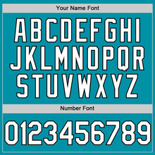 Load image into Gallery viewer, Custom Teal White-Black Authentic Throwback Baseball Jersey
