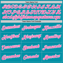 Load image into Gallery viewer, Custom Teal Pink-White Authentic Throwback Basketball Jersey
