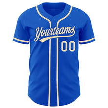 Load image into Gallery viewer, Custom Thunder Blue City Cream Authentic Baseball Jersey
