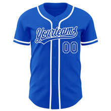 Load image into Gallery viewer, Custom Thunder Blue White Authentic Baseball Jersey
