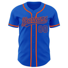 Load image into Gallery viewer, Custom Thunder Blue Orange Authentic Baseball Jersey
