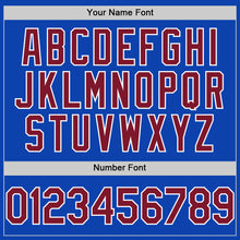 Load image into Gallery viewer, Custom Thunder Blue Crimson-White Authentic Baseball Jersey
