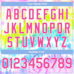 Custom Tie Dye Pink-White 3D Pattern Design Authentic Basketball Jersey