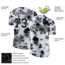Load image into Gallery viewer, Custom Tie Dye Black-White 3D Steel Performance T-Shirt
