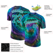 Load image into Gallery viewer, Custom Tie Dye Aqua-White 3D Performance T-Shirt
