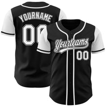 Load image into Gallery viewer, Custom Black White-Gray Authentic Two Tone Baseball Jersey
