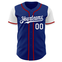 Load image into Gallery viewer, Custom Royal White-Red Authentic Two Tone Baseball Jersey
