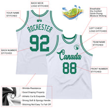 Load image into Gallery viewer, Custom White Kelly Green Authentic Throwback Basketball Jersey
