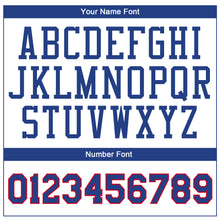 Load image into Gallery viewer, Custom White Royal-Red Authentic Throwback Basketball Jersey
