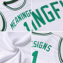 Load image into Gallery viewer, Custom White Navy-Old Gold Authentic Throwback Basketball Jersey
